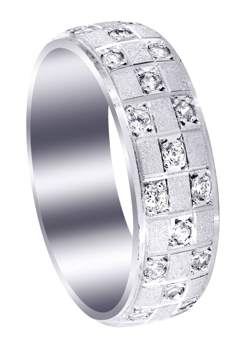 Diamond Mens Wedding Band | 0.17 Carats | Stone Finish (Prince)