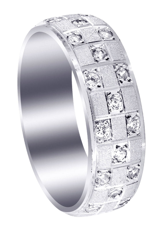 Diamond Mens Wedding Band | 0.17 Carats | Stone Finish (Prince)