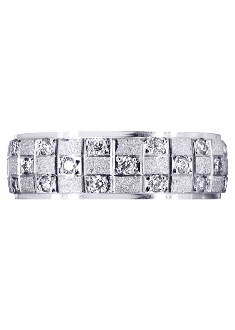 Diamond Mens Wedding Band | 0.17 Carats | Stone Finish (Prince)