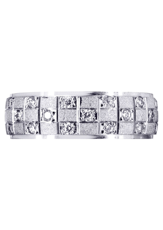 Diamond Mens Wedding Band | 0.17 Carats | Stone Finish (Prince)