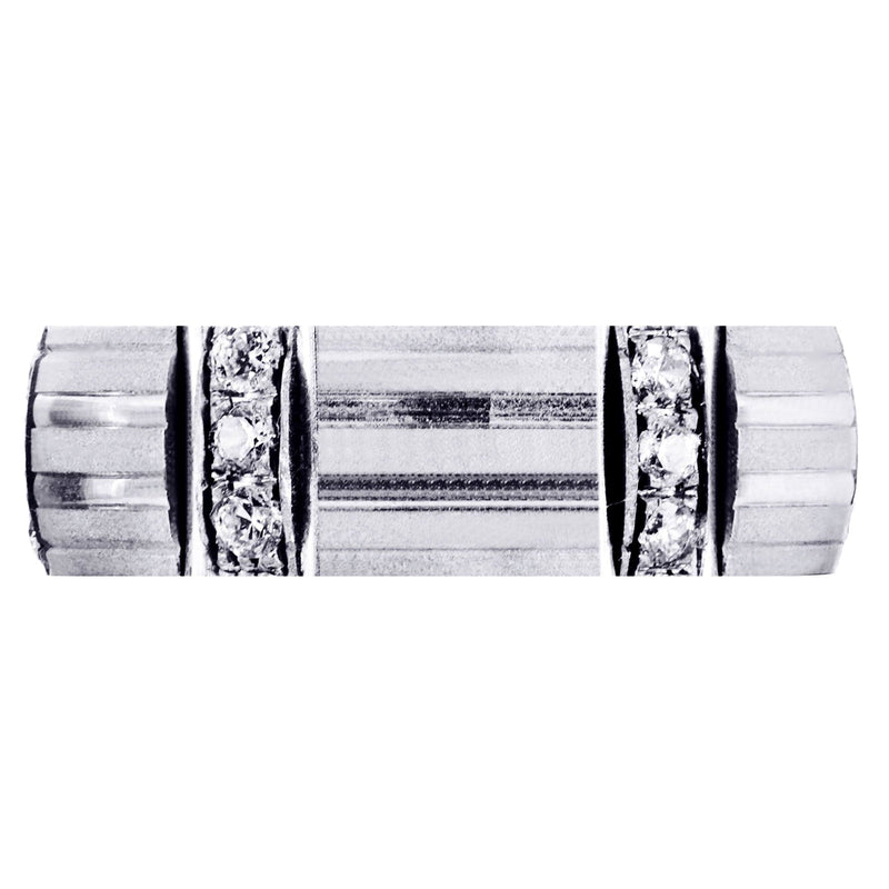 Diamond Mens Wedding Band | 0.54 Carats | Wire Matt Finish (Kade)