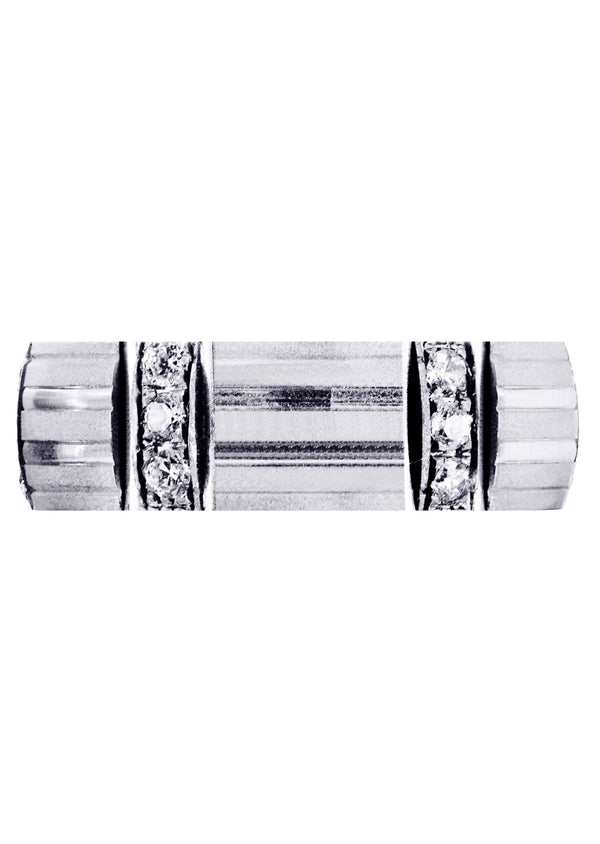 Diamond Mens Wedding Band | 0.54 Carats | Wire Matt Finish (Kade)