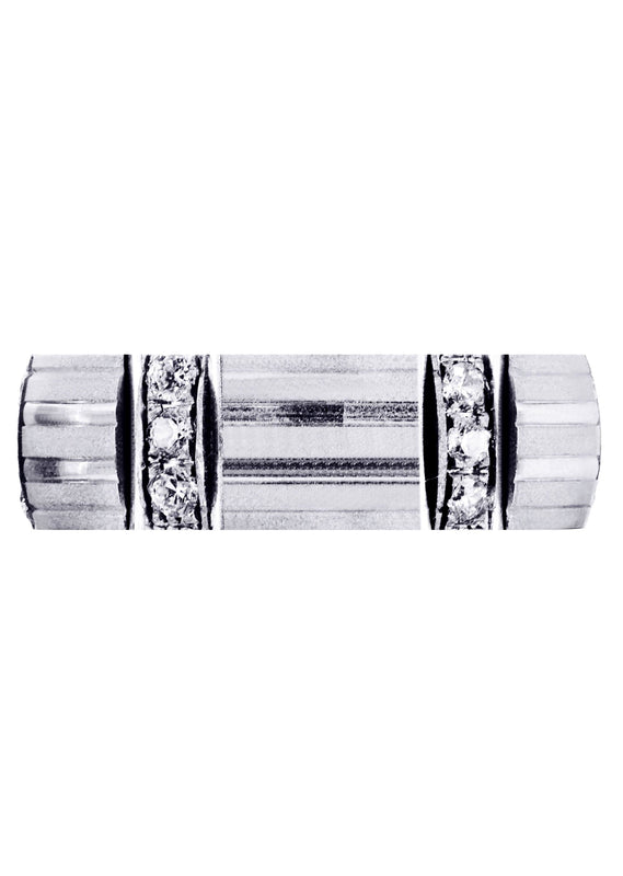 Diamond Mens Wedding Band | 0.54 Carats | Wire Matt Finish (Kade)