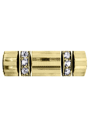 Yellow Gold Diamond Mens Wedding Band | 0.54 Carats | Wire Matt Finish (Kade)