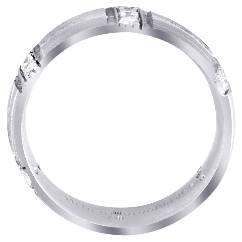 Diamond Mens Wedding Band | 0.54 Carats | Wire Matt Finish (Kade)