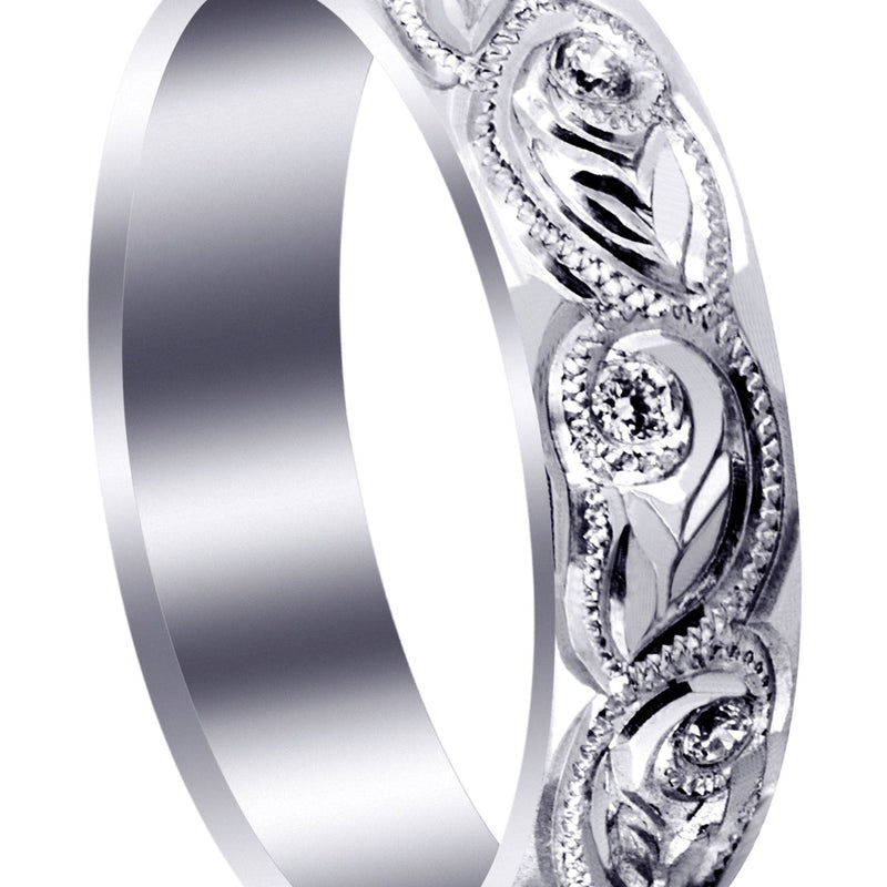 Diamond Mens Wedding Band | 0.2 Carats | High Polish Finish (Abram)