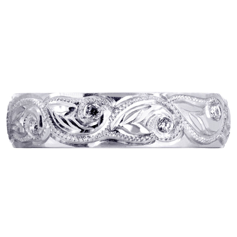 Diamond Mens Wedding Band | 0.2 Carats | High Polish Finish (Abram)
