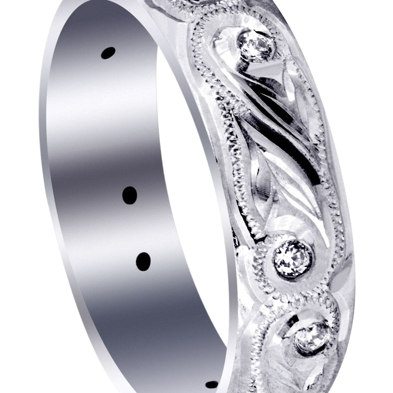 Diamond Mens Wedding Band | 0.2 Carats | High Polish Finish (Kash)