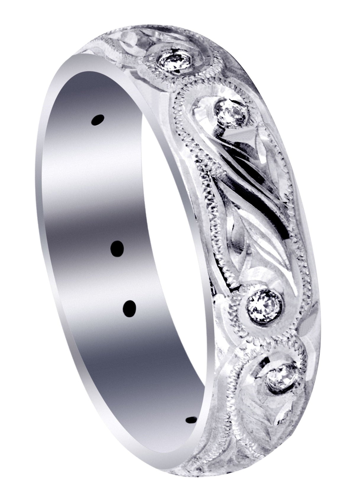 Diamond Mens Wedding Band | 0.2 Carats | High Polish Finish (Kash)