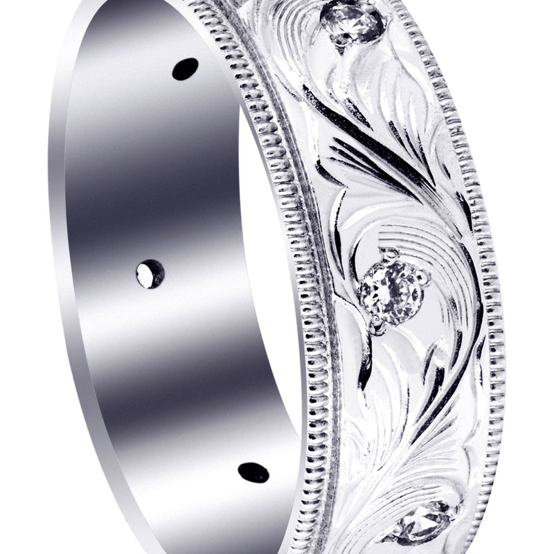 Diamond Mens Wedding Band | 0.16 Carats | High Polish Finish (Daxton)
