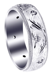 Diamond Mens Wedding Band | 0.16 Carats | High Polish Finish (Daxton)