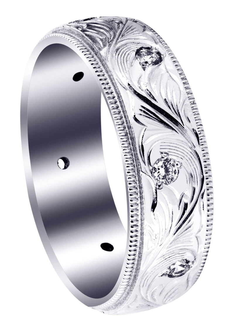 Diamond Mens Wedding Band | 0.16 Carats | High Polish Finish (Daxton)