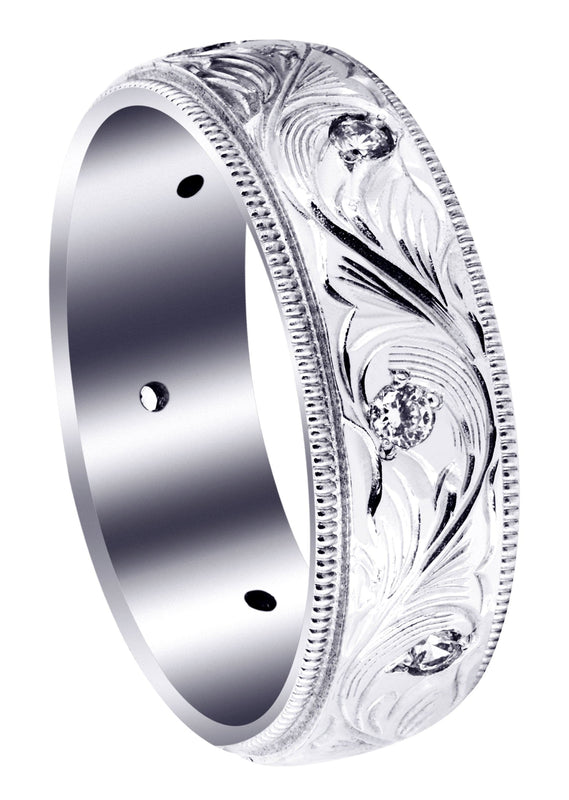 Diamond Mens Wedding Band | 0.16 Carats | High Polish Finish (Daxton)
