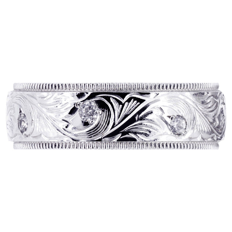 Diamond Mens Wedding Band | 0.16 Carats | High Polish Finish (Daxton)