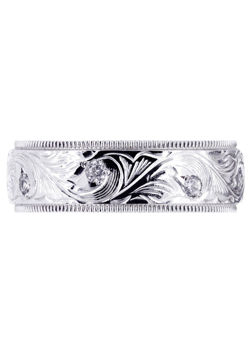 Diamond Mens Wedding Band | 0.16 Carats | High Polish Finish (Daxton)