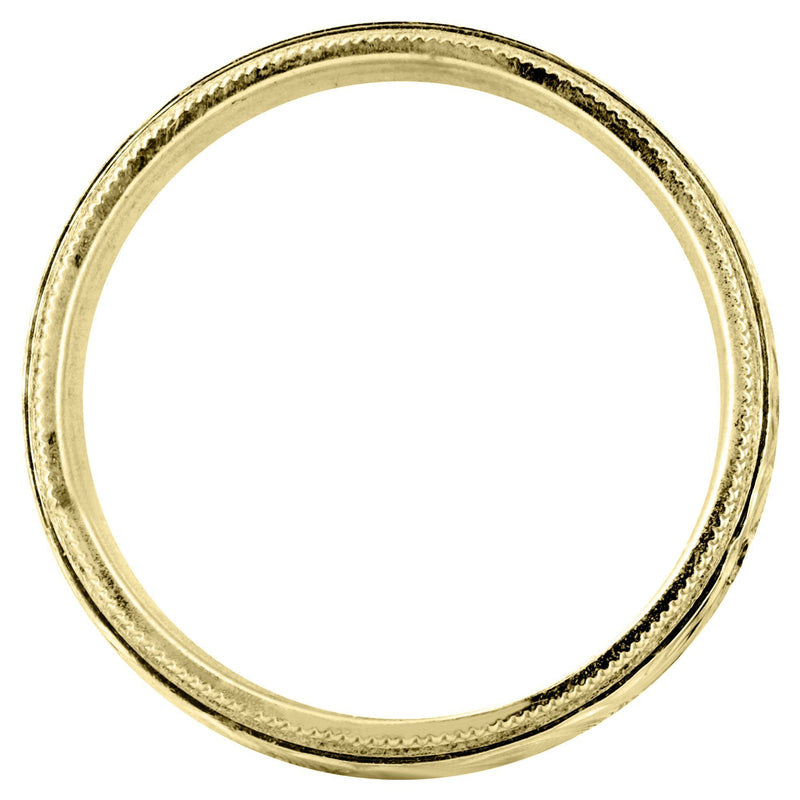 Yellow Gold Diamond Mens Wedding Band | 0.16 Carats | High Polish Finish (Daxton)