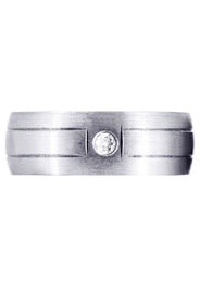 Diamond Mens Wedding Band | 0.05 Carats | Satin Finish (Malik)