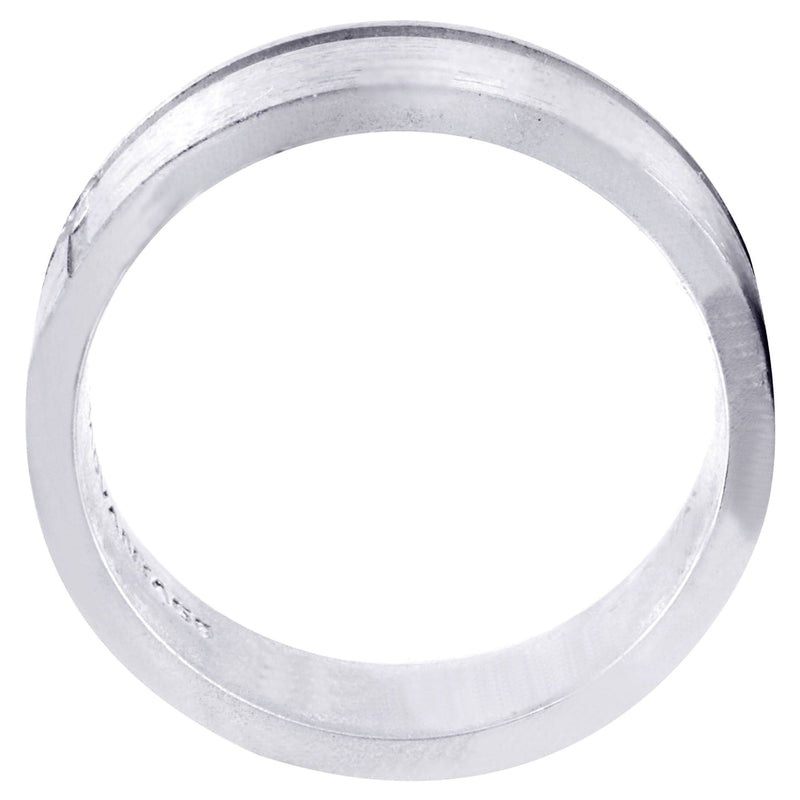 Diamond Unique Mens Wedding Band | 0.05 Carats | Satin Finish (Romeo)