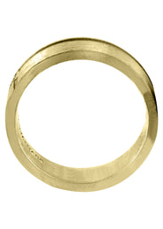 Yellow Gold Diamond Unique Mens Wedding Band | 0.05 Carats | Satin Finish (Romeo)