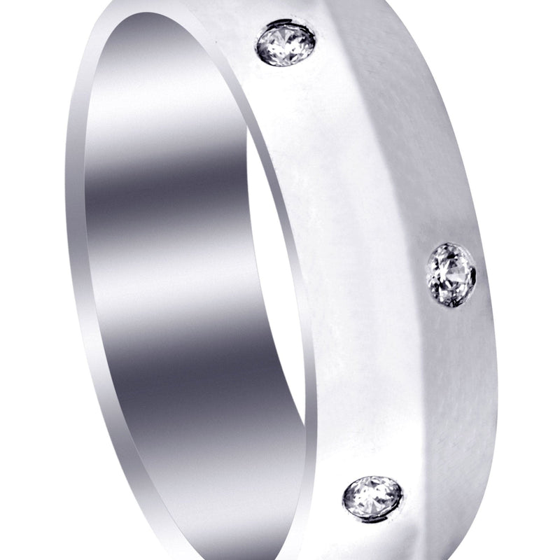 Diamond Mens Wedding Band | 0.36 Carats | High Polish Finish (Solomon)