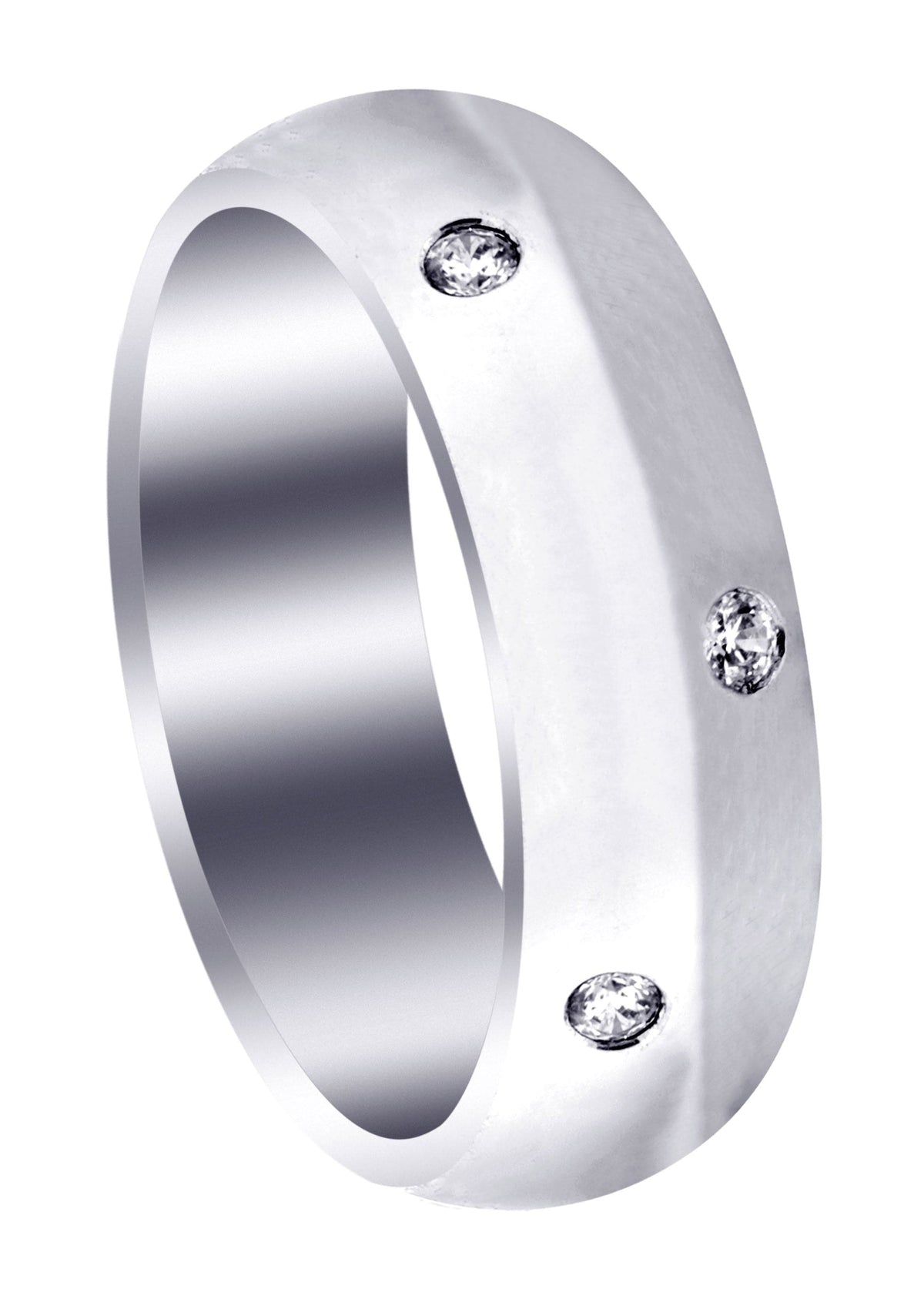 Diamond Mens Wedding Band | 0.36 Carats | High Polish Finish (Solomon)