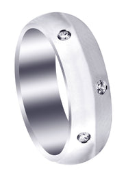 Diamond Mens Wedding Band | 0.36 Carats | High Polish Finish (Solomon)