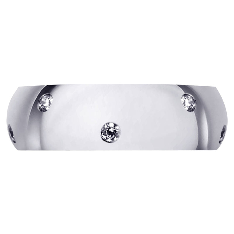 Diamond Mens Wedding Band | 0.36 Carats | High Polish Finish (Solomon)