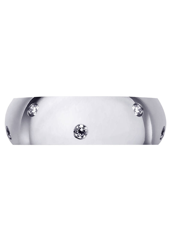 Diamond Mens Wedding Band | 0.36 Carats | High Polish Finish (Solomon)