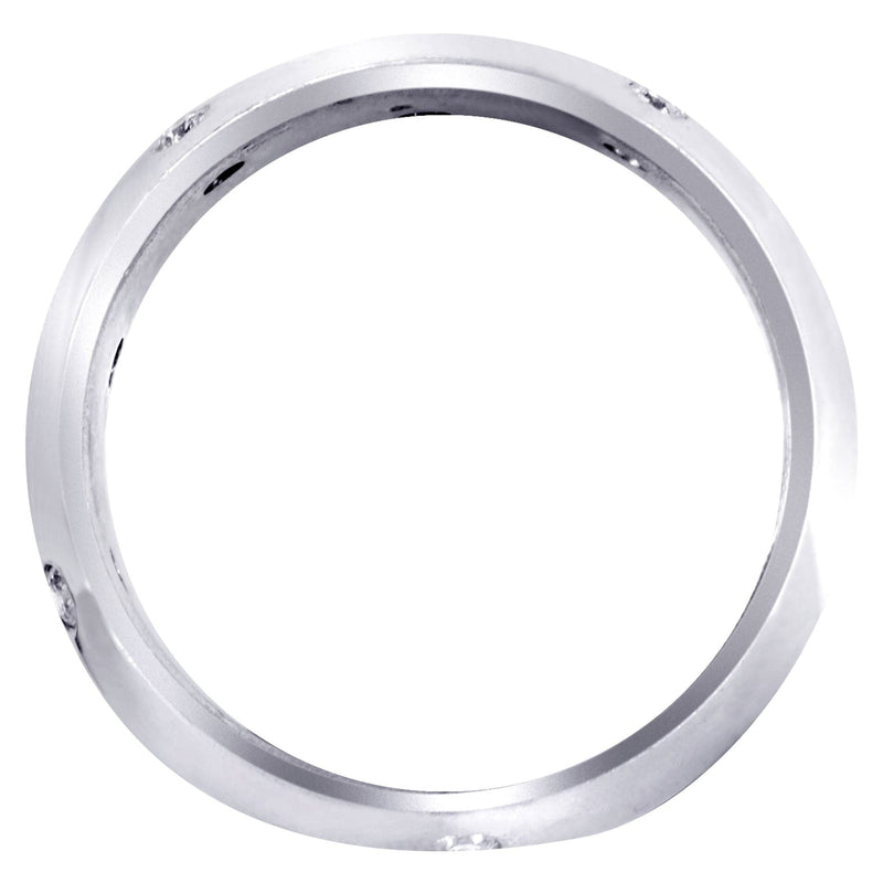 Diamond Mens Wedding Band | 0.36 Carats | High Polish Finish (Solomon)