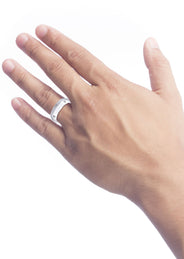 Diamond Mens Wedding Band | 0.36 Carats | High Polish Finish (Solomon)