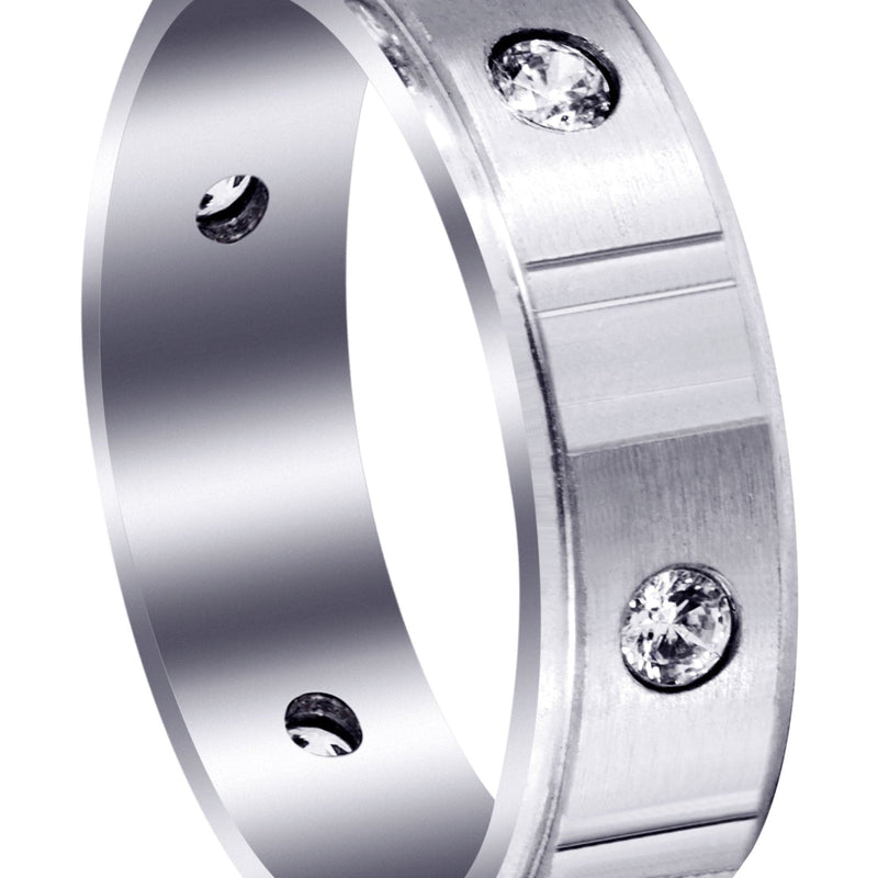Diamond Mens Wedding Band | 0.42 Carats | Satin Finish (Noel)