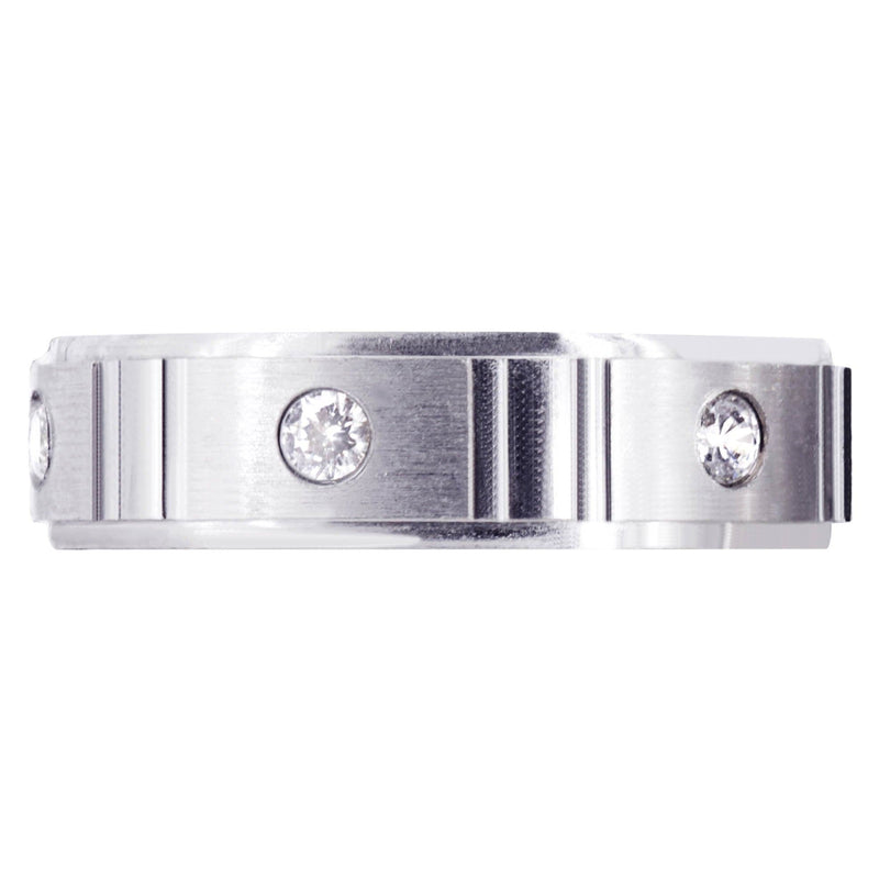 Diamond Mens Wedding Band | 0.42 Carats | Satin Finish (Noel)