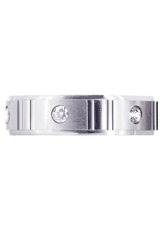 Diamond Mens Wedding Band | 0.42 Carats | Satin Finish (Noel)