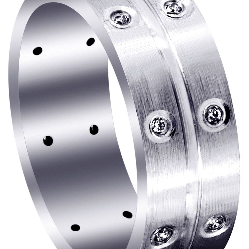 Diamond Mens Wedding Band | 0.24 Carats | High Polish Finish (Zaiden)