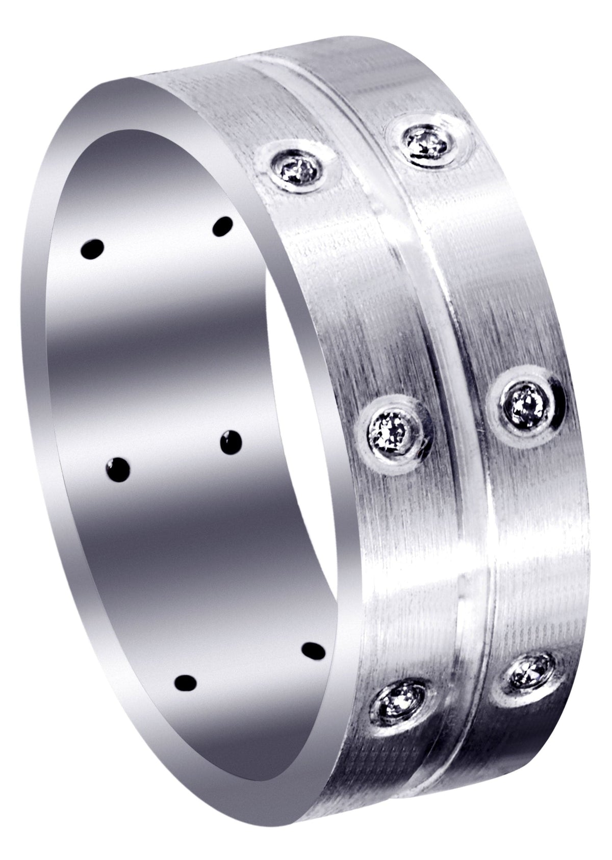 Diamond Mens Wedding Band | 0.24 Carats | High Polish Finish (Zaiden)