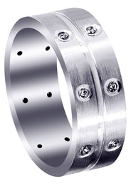 Diamond Mens Wedding Band | 0.24 Carats | High Polish Finish (Zaiden)