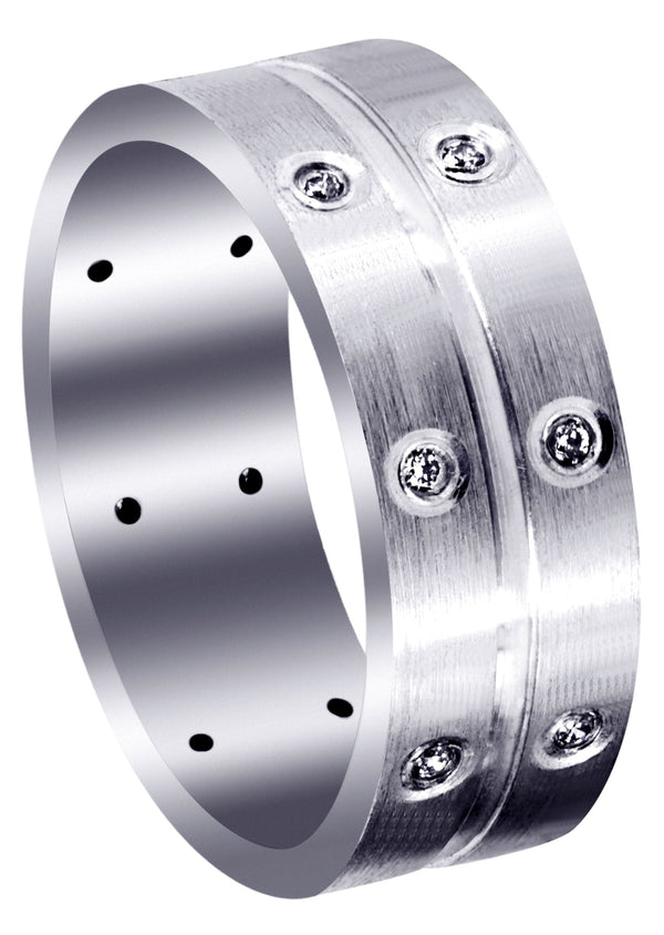 Diamond Mens Wedding Band | 0.24 Carats | High Polish Finish (Zaiden)