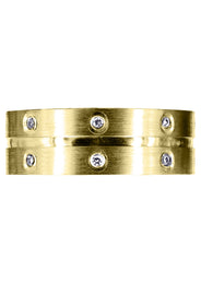 Yellow Gold Diamond Mens Wedding Band | 0.24 Carats | High Polish Finish (Zaiden)