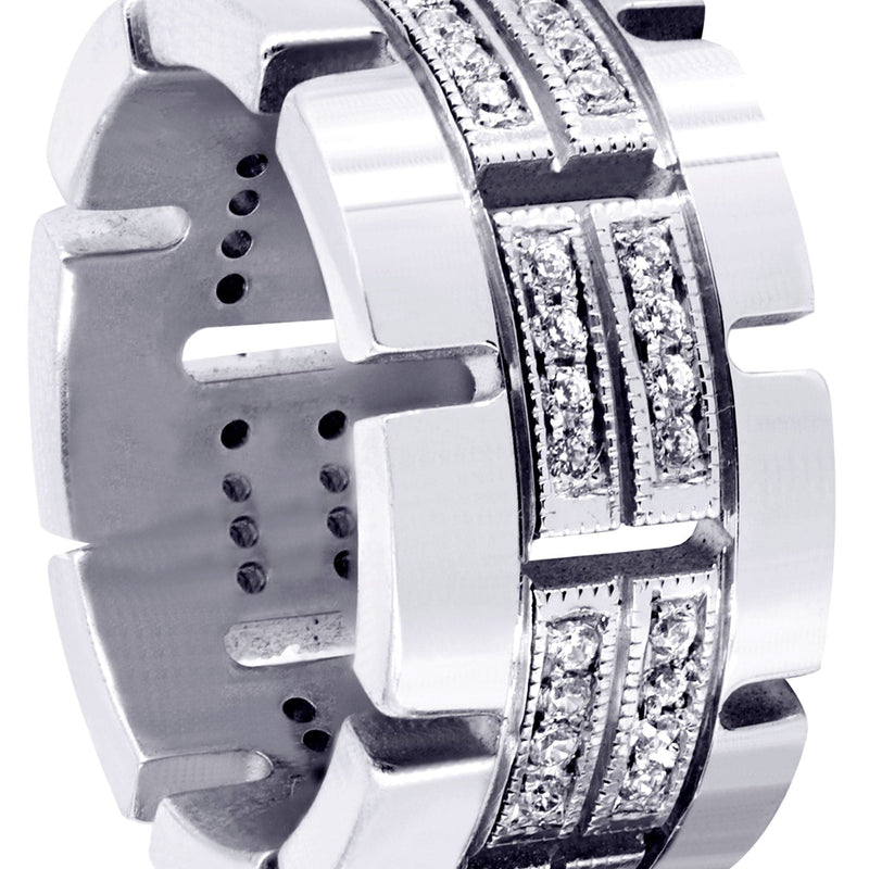 Diamond Mens Wedding Band | 0.64 Carats | High Polish Finish (Ruben)