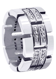 Diamond Mens Wedding Band | 0.64 Carats | High Polish Finish (Ruben)
