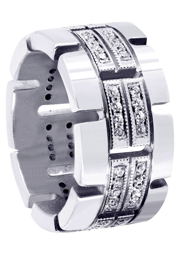 Diamond Mens Wedding Band | 0.64 Carats | High Polish Finish (Ruben)