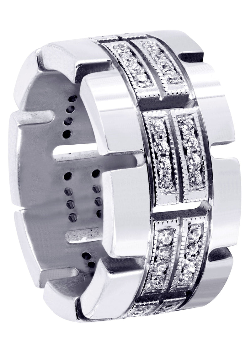 Diamond Mens Wedding Band | 0.64 Carats | High Polish Finish (Ruben)