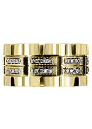 Yellow Gold Diamond Mens Wedding Band | 0.64 Carats | High Polish Finish (Ruben)