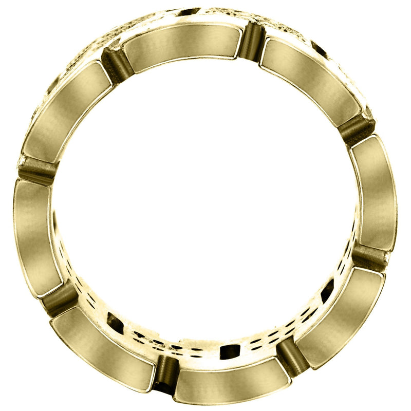 Yellow Gold Diamond Mens Wedding Band | 0.64 Carats | High Polish Finish (Ruben)