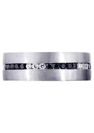 Diamond Mens Wedding Band | 0.8 Carats | Satin Finish (Pedro)