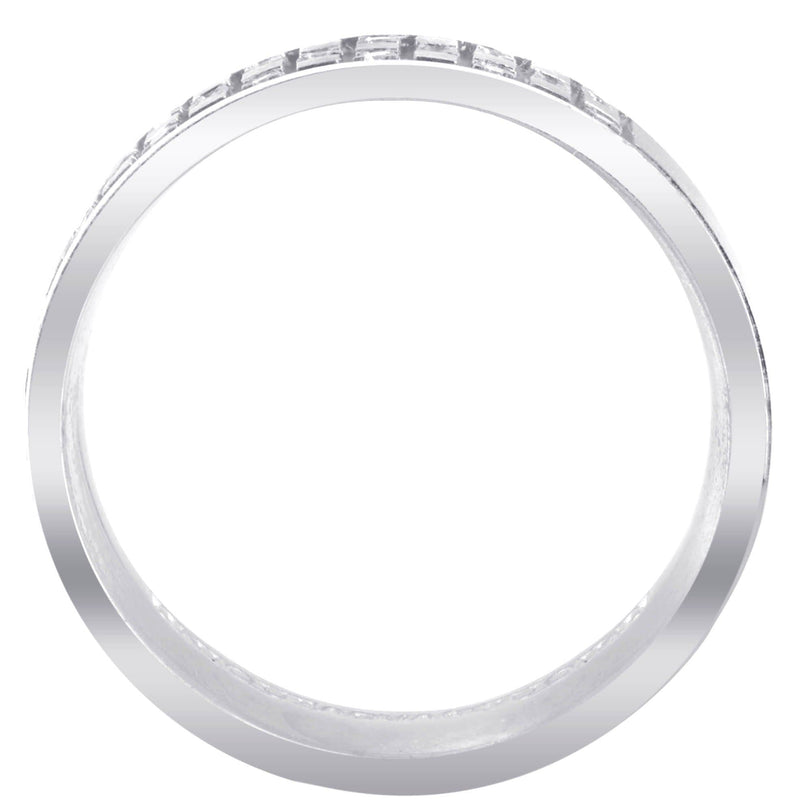 Diamond Unique Mens Wedding Band | 0.38 Carats | Satin Finish (Muhammad)