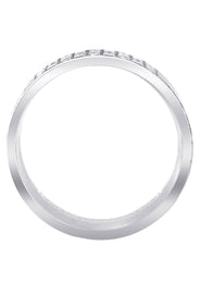 Diamond Unique Mens Wedding Band | 0.38 Carats | Satin Finish (Muhammad)
