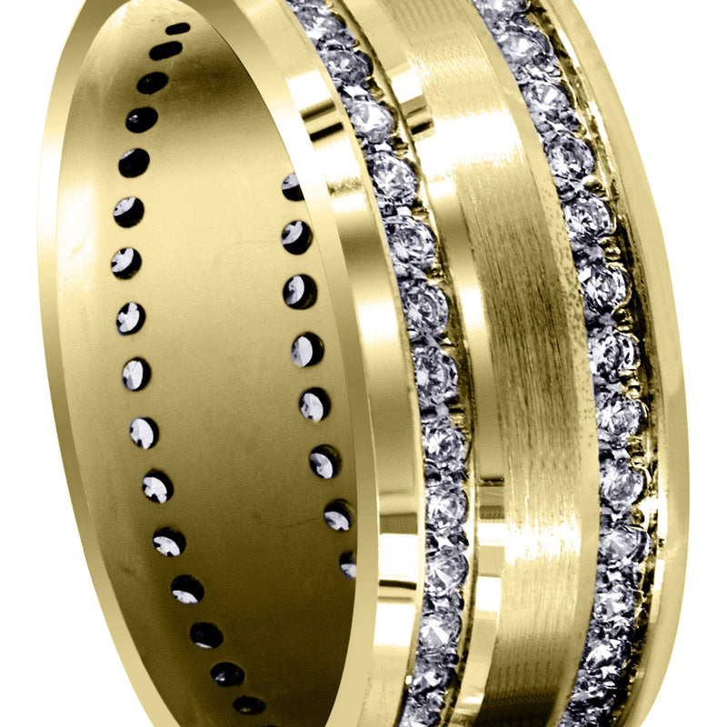 Yellow Gold Diamond Mens Engagement Ring | 1.2 Carats | High Polish Finish (Cade)