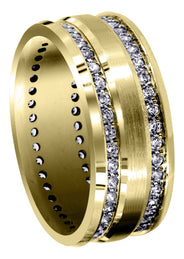 Yellow Gold Diamond Mens Engagement Ring | 1.2 Carats | High Polish Finish (Cade)