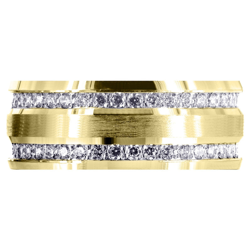 Yellow Gold Diamond Mens Engagement Ring | 1.2 Carats | High Polish Finish (Cade)